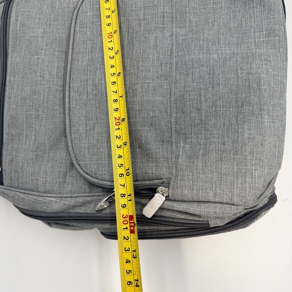 Qulbaby Diaper Bag Backpack Gray with Changing Pad Pockets Compartments NEW - Picture 16 of 16